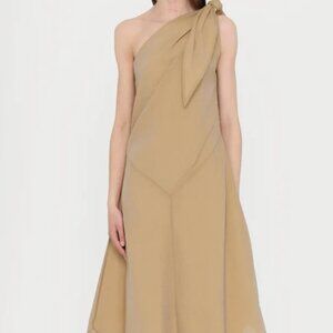 NEW NWT Rodebjer Spring Crinkled Dress Color: Tannin (XL)